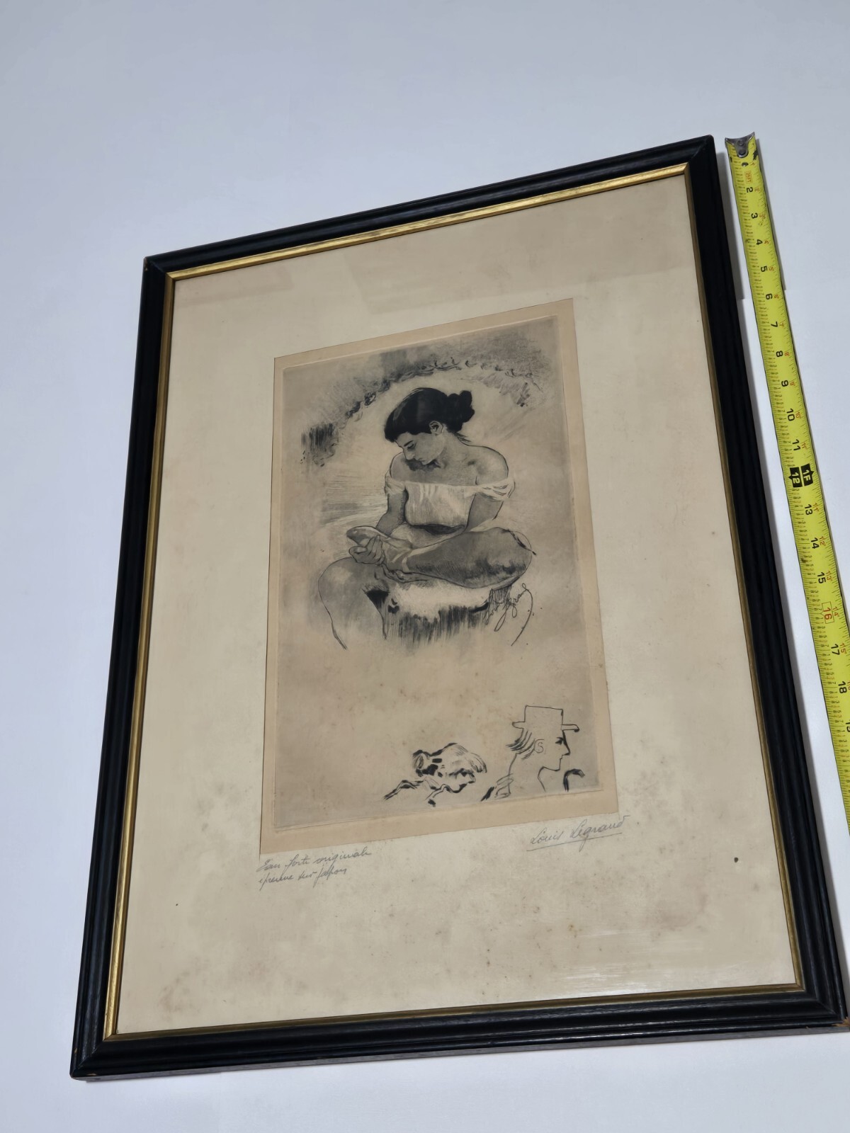 Louis Legrand (French, 1863-1951) “La Môme Terpsichore” Pencil Signed Framed