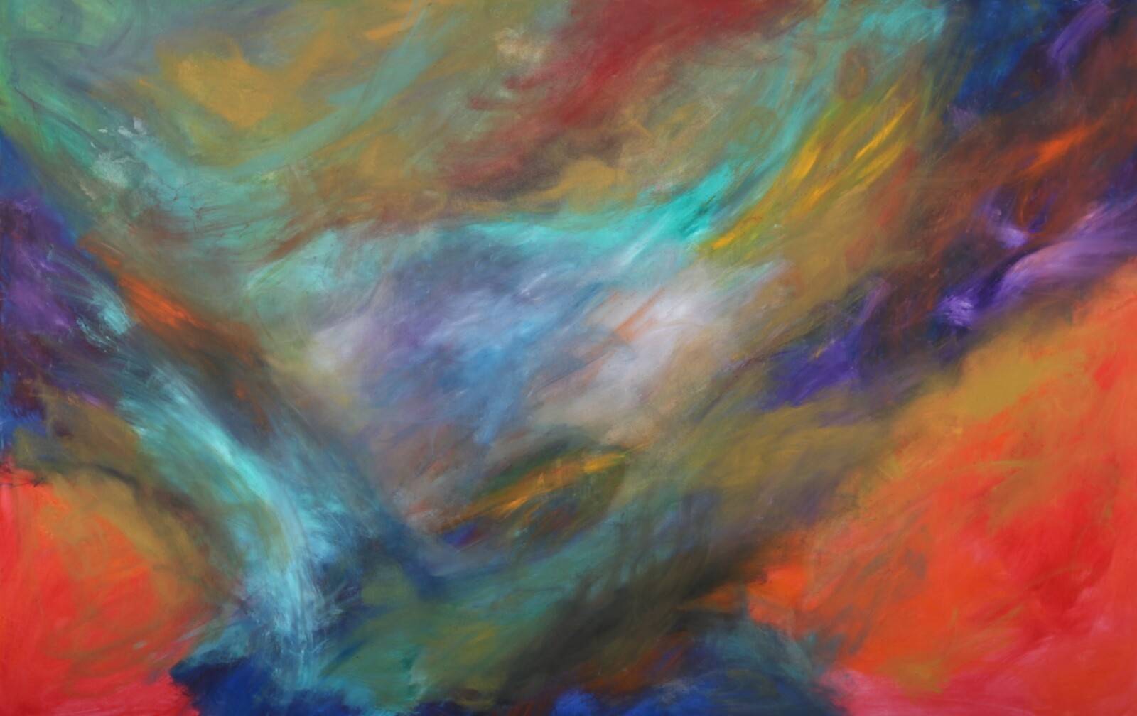 von Wening Art Signed Abstract Oil Painting Giclee Canvas Print”Eagle in Laguna”