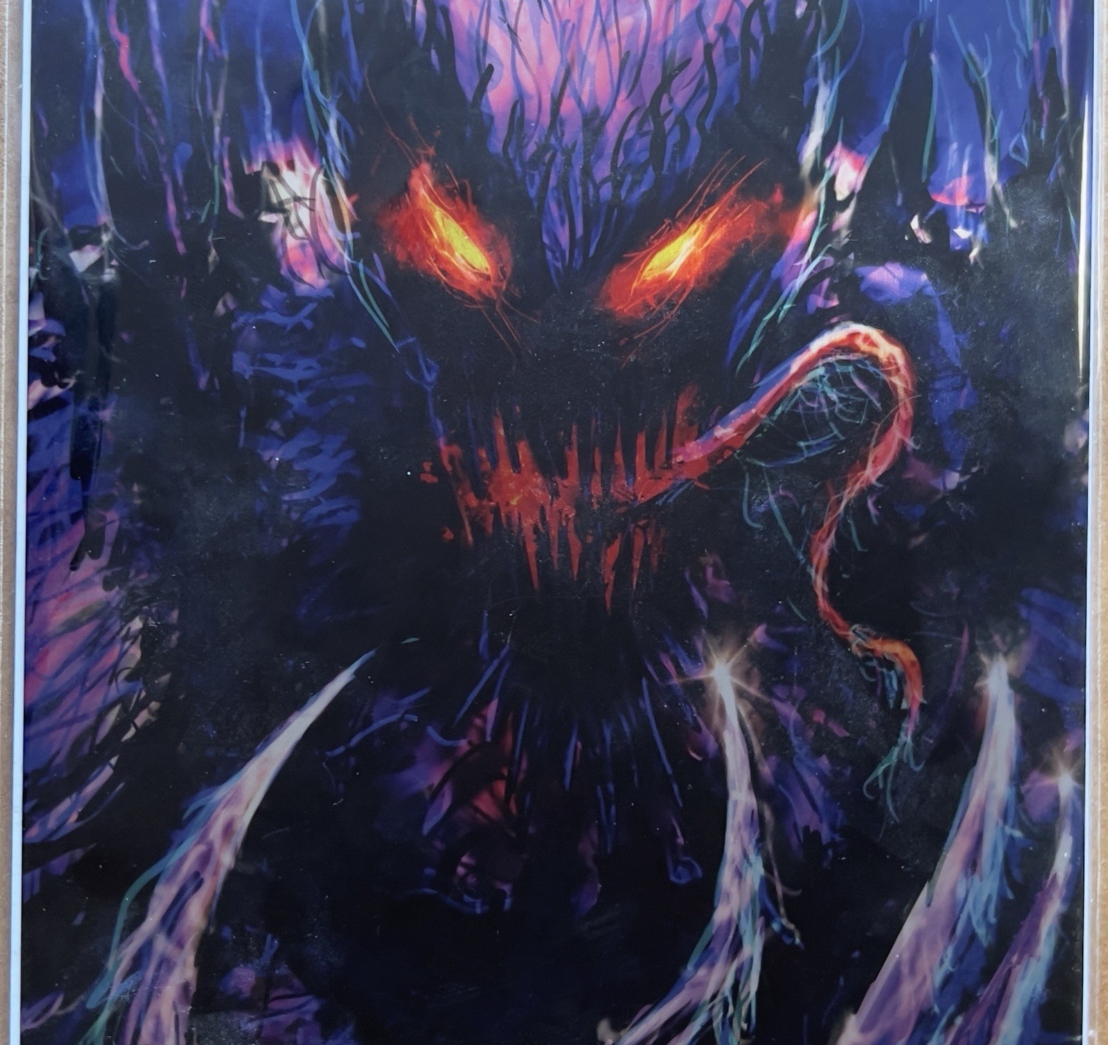 Jerry Pesce Comic Sized Metal Art Print Marvel Anti-Venom Hand Signed 2023