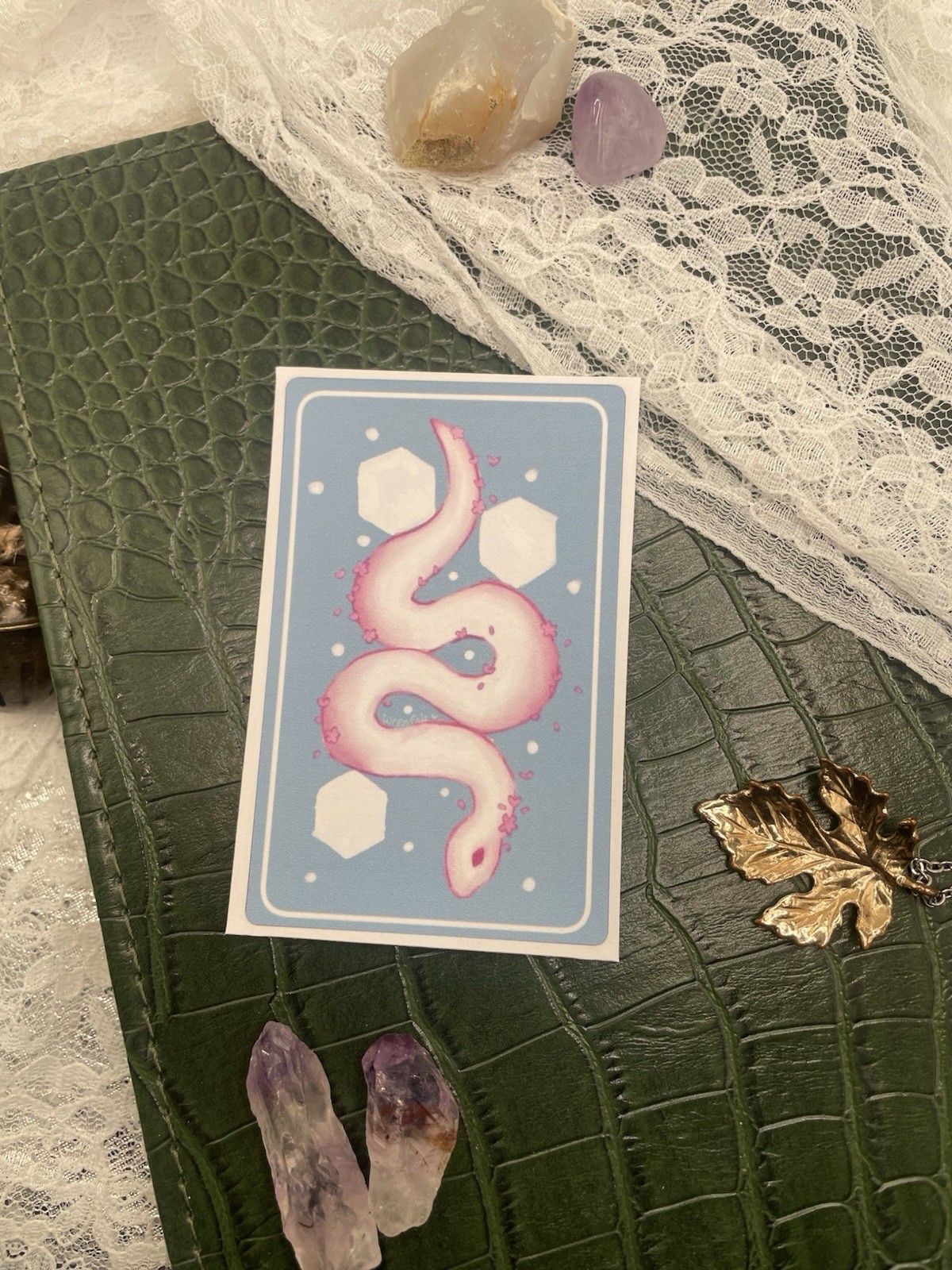 ACEO Edition | Mini Art Print | Cherry Blossom Snake