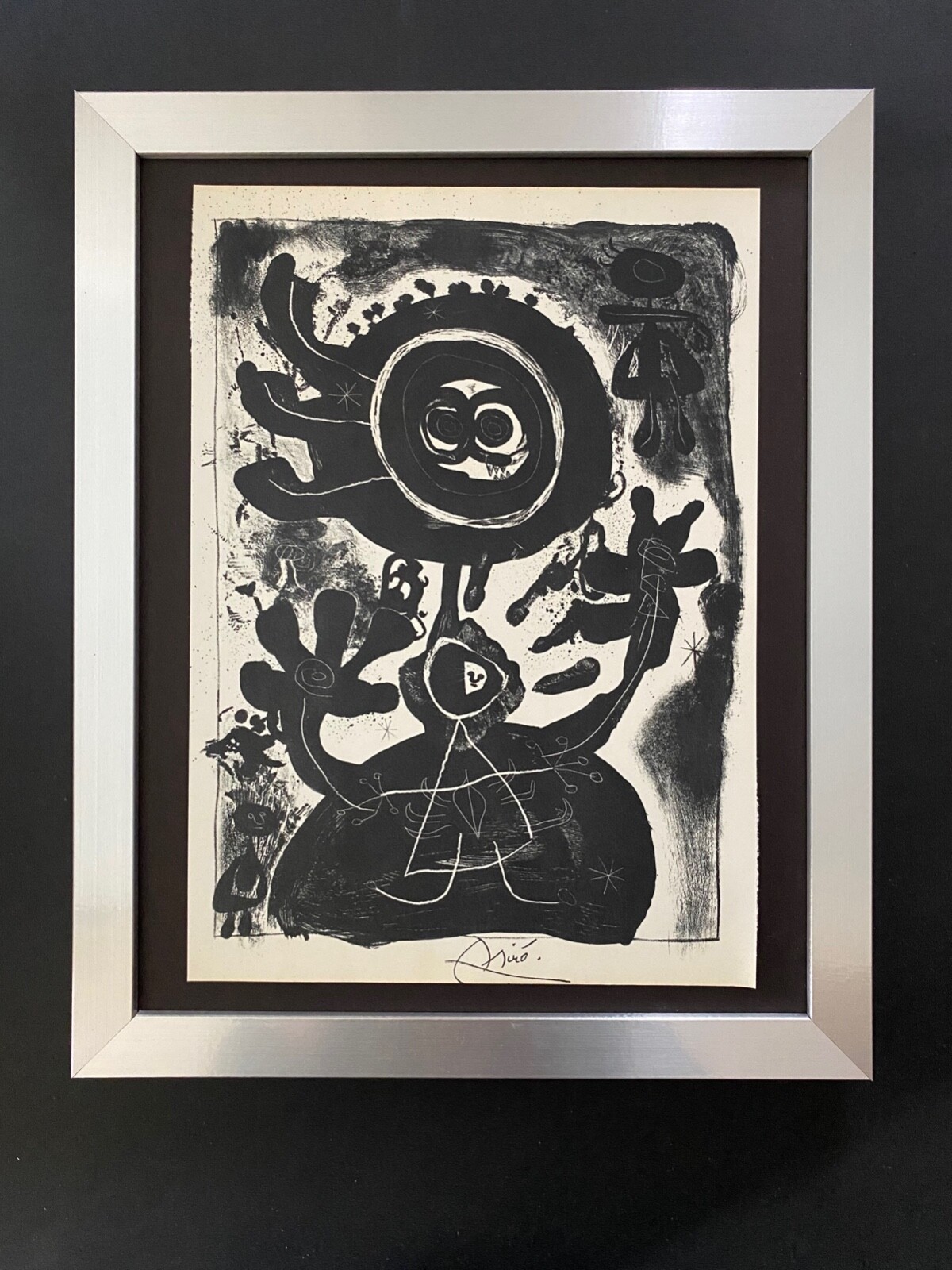 🔥Joan Miro | Vintage 1958 Signed | Mounted & Framed Offset Lithograph B