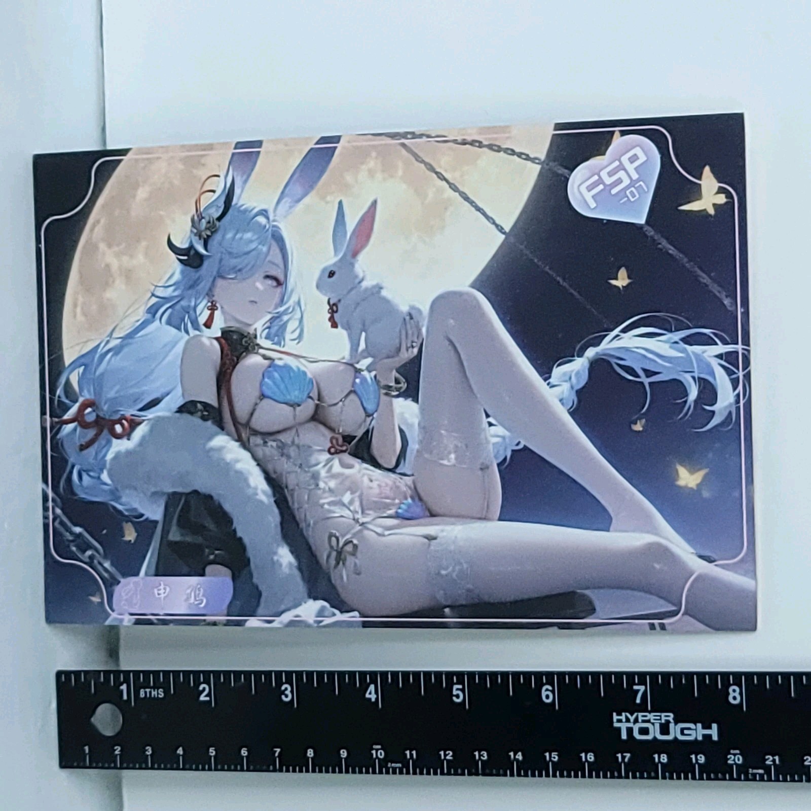 Shen He Bunny Rabbit Waifu Card Anime Girl Matchmaker Art Oversized Board A5