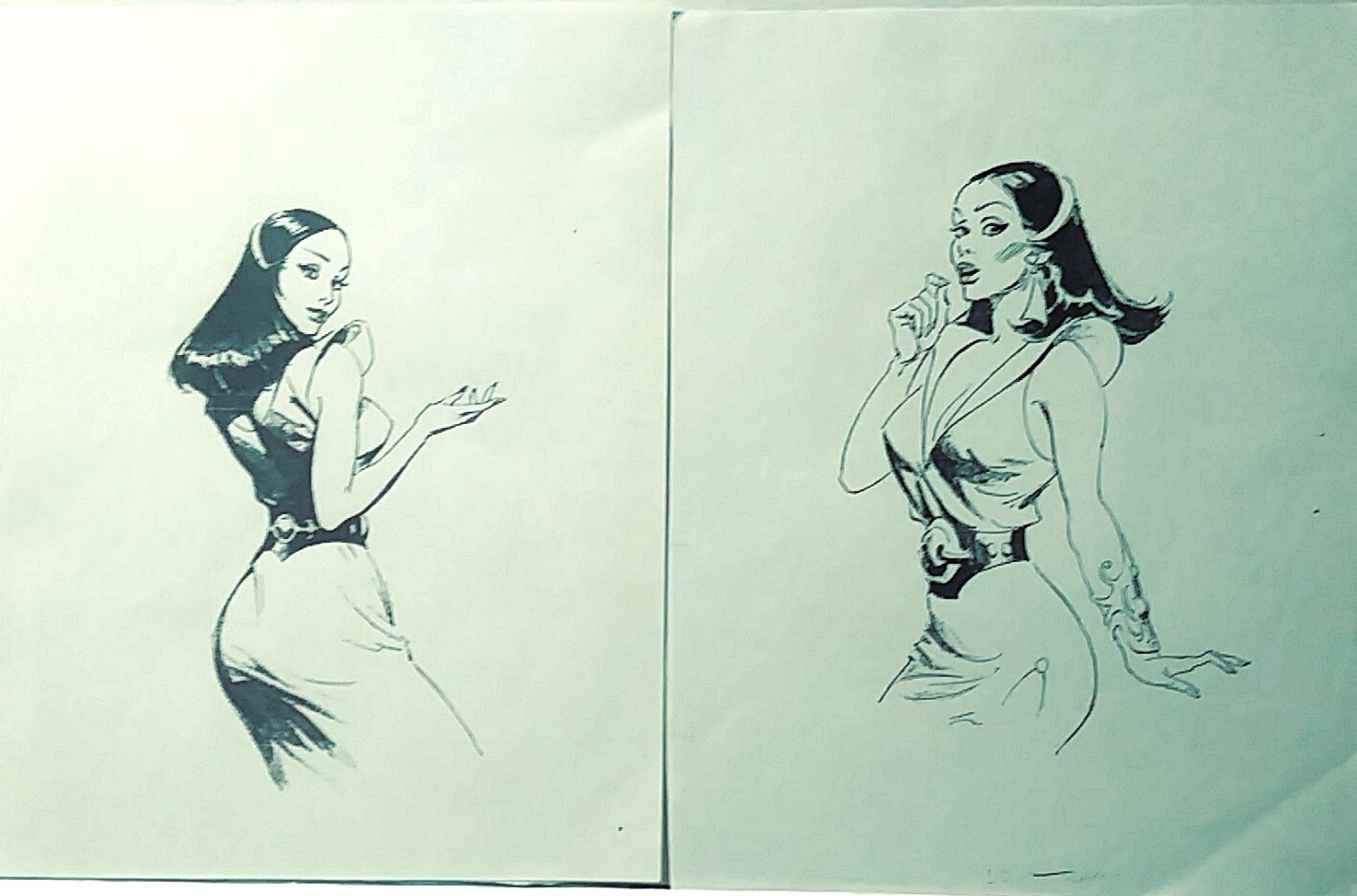 FRANK FRAZETTA DEINA DRAWINGS, ELEMENTS 9×11 O.O.A.K. 1970s PHOTSTATS, NEW, MINT
