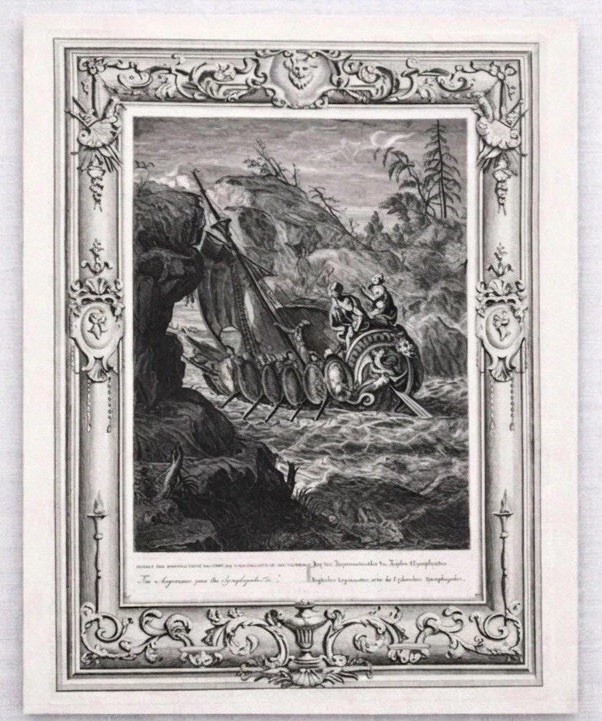 Copper Engraving 1740 Argonauts Mythology Classical Antique Large 18thC