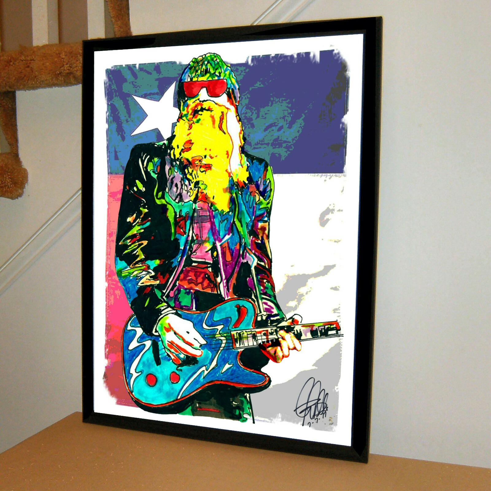 Billy Gibbons ZZ Top Guitar Blues Rock Music Poster Print Wall Art 18×24