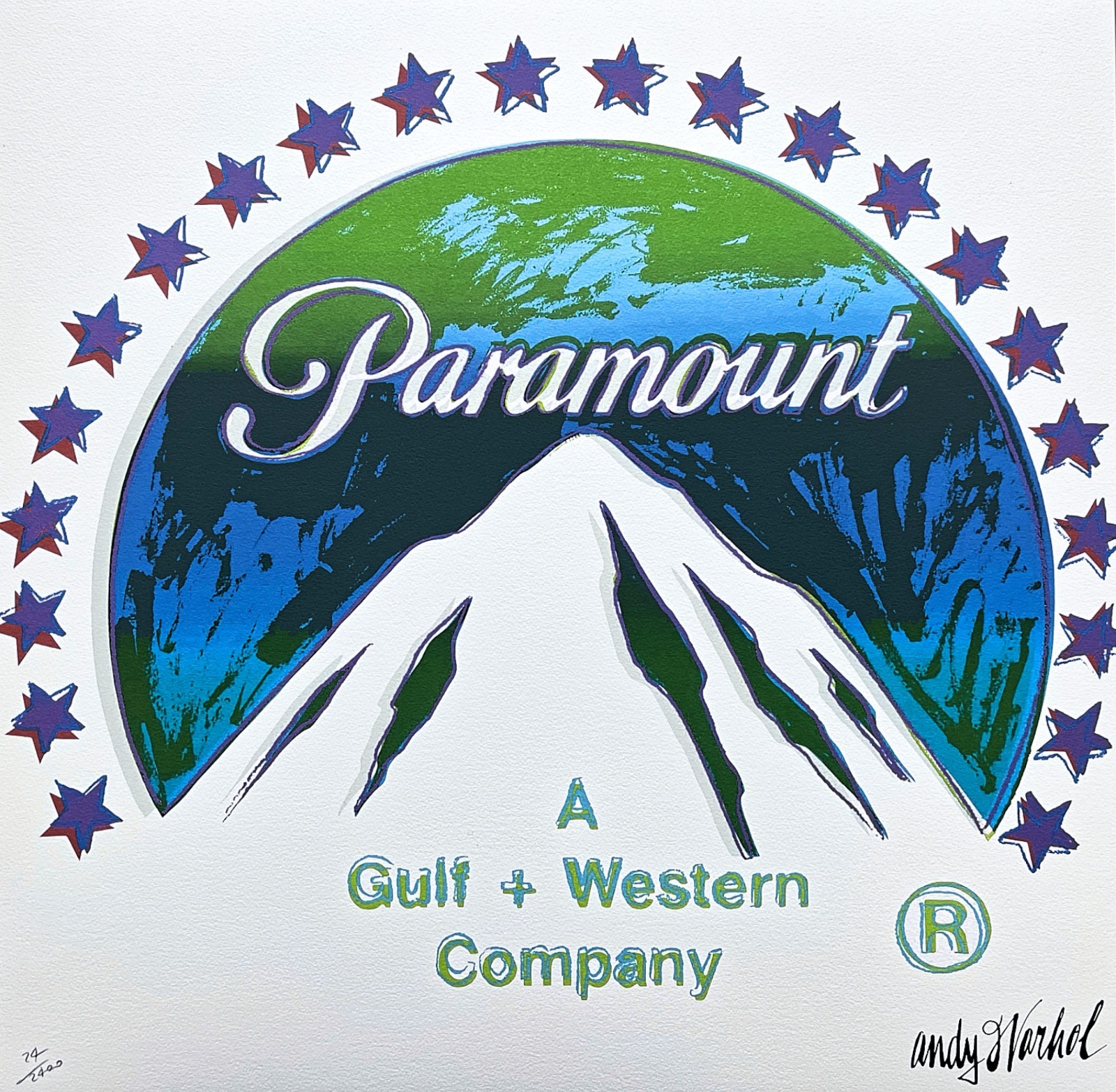 ANDY WARHOL – Paramount – signed, numbered edition 24/2400, CMOA, 60×60 cm