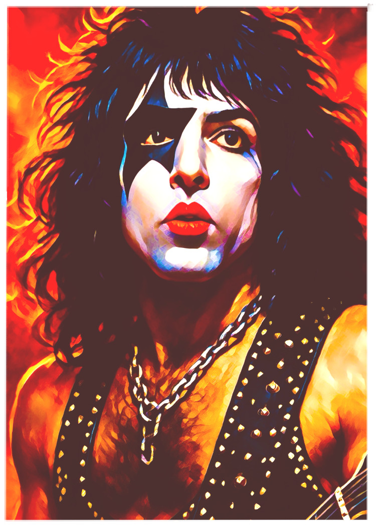PAUL STANLEY – KISS * Custom ACEO * Fun Novelty * MUSIC * Art Card * ATC