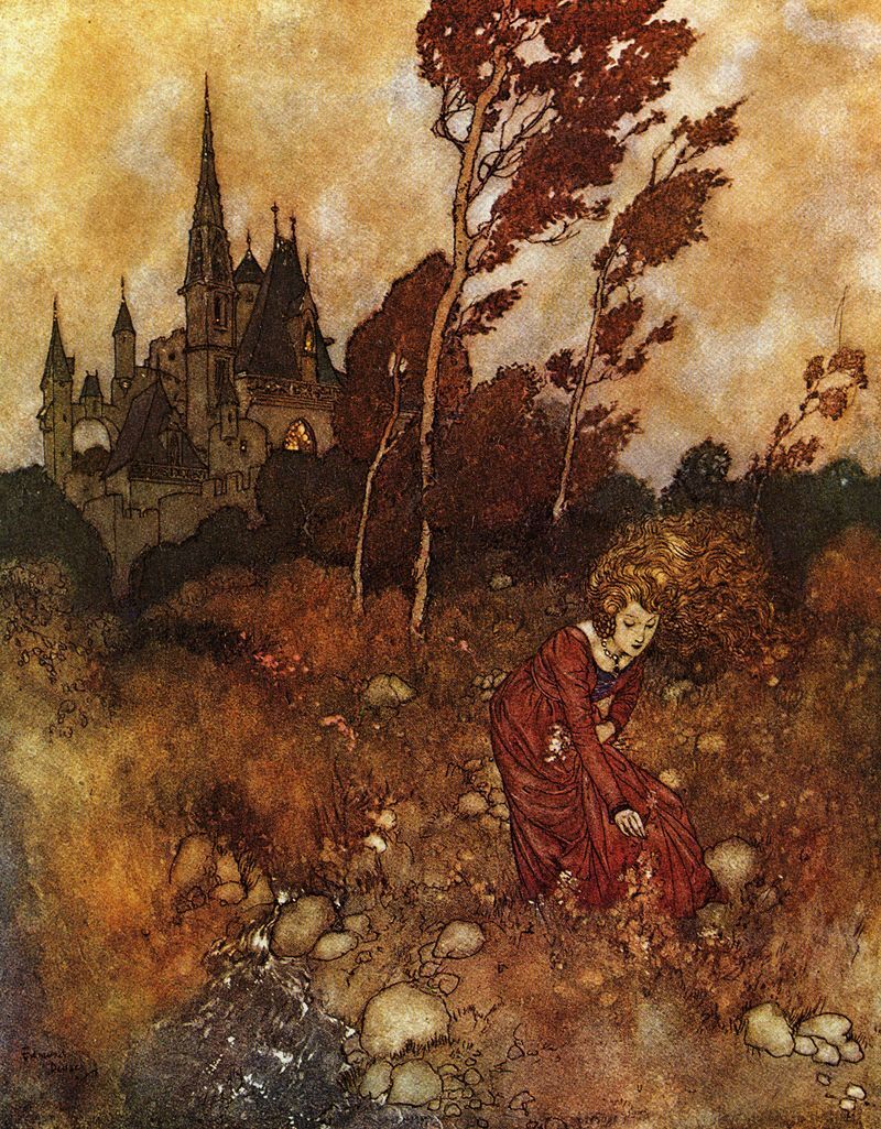 Edmund Dulac The Wind’s Tale 1911 17″x 22″ Archival Art Print