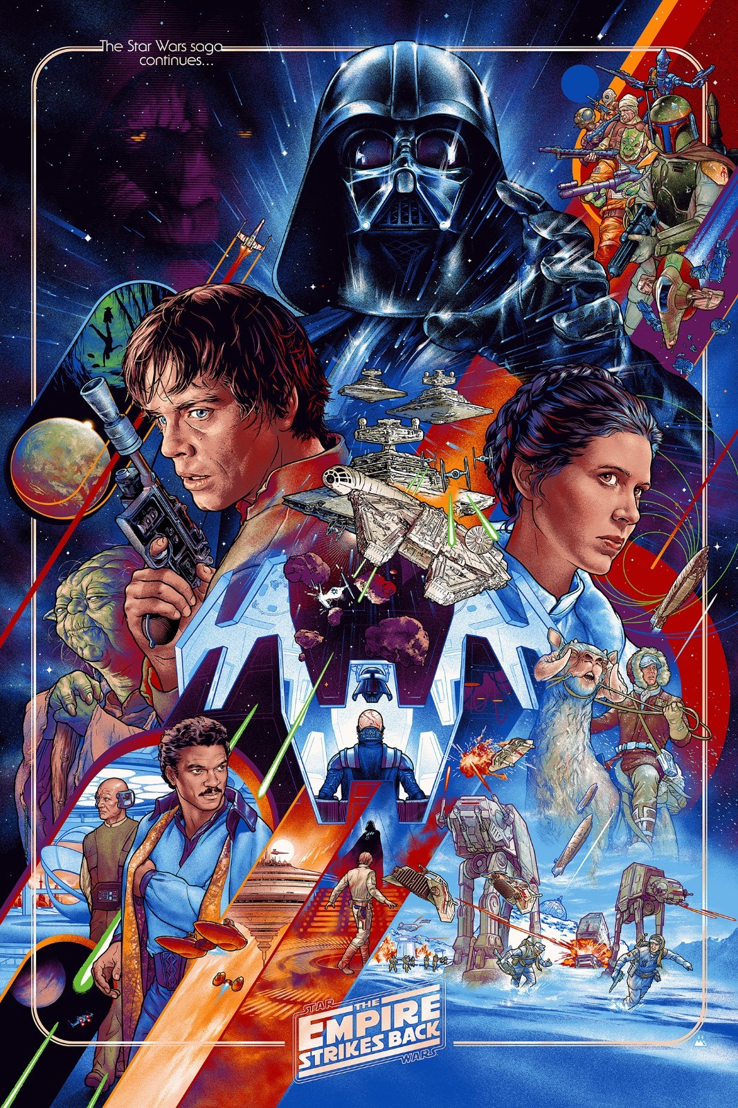 Star Wars Empire Strikes Back Martin Ansin Mondo Movie Poster Art Film Print ESB