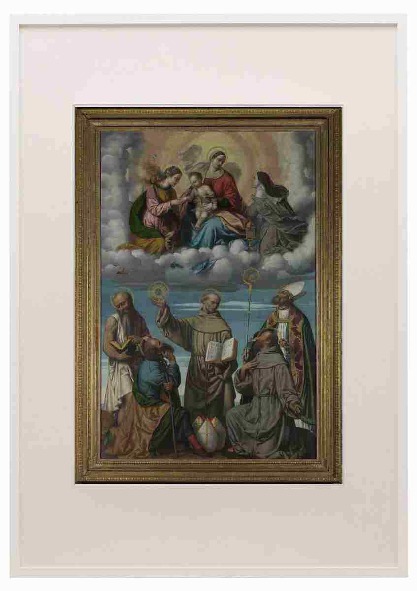 Moretto da Brescia The Madonna and Child with Saints A3 A4 Framed Print Picture