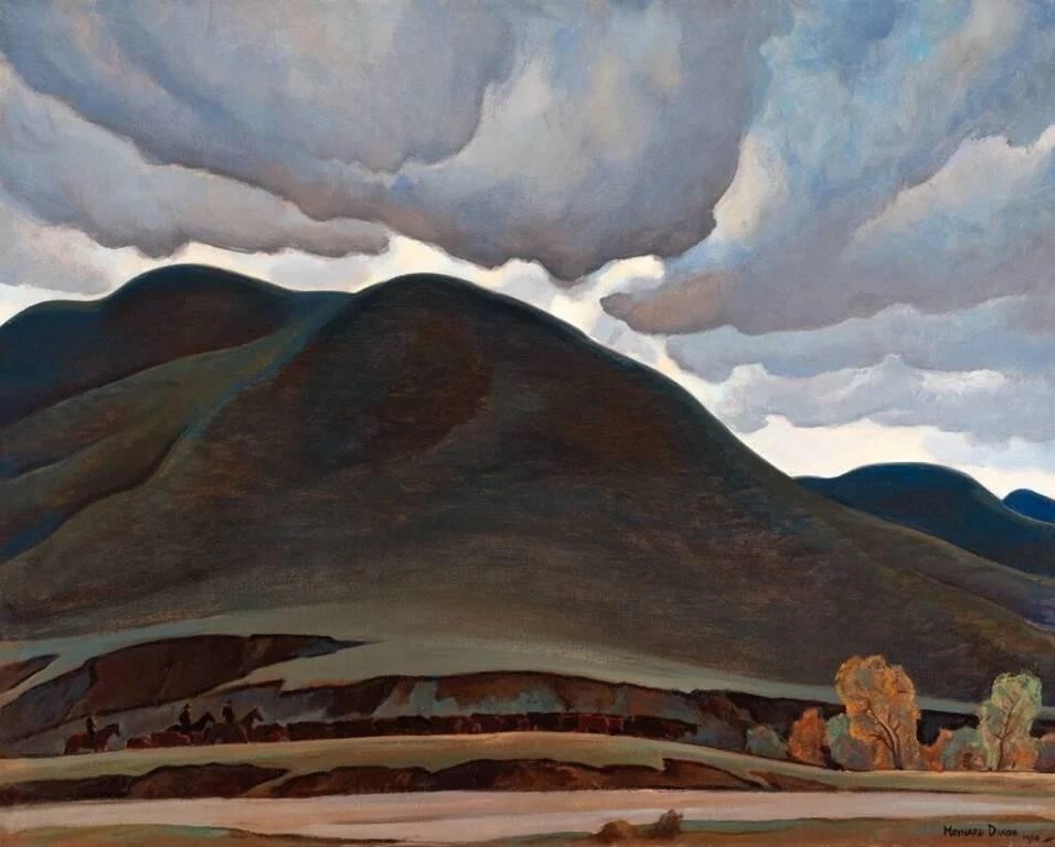 Merging of Spring and Winter Maynard Dixon VINTAGE art print antique painting