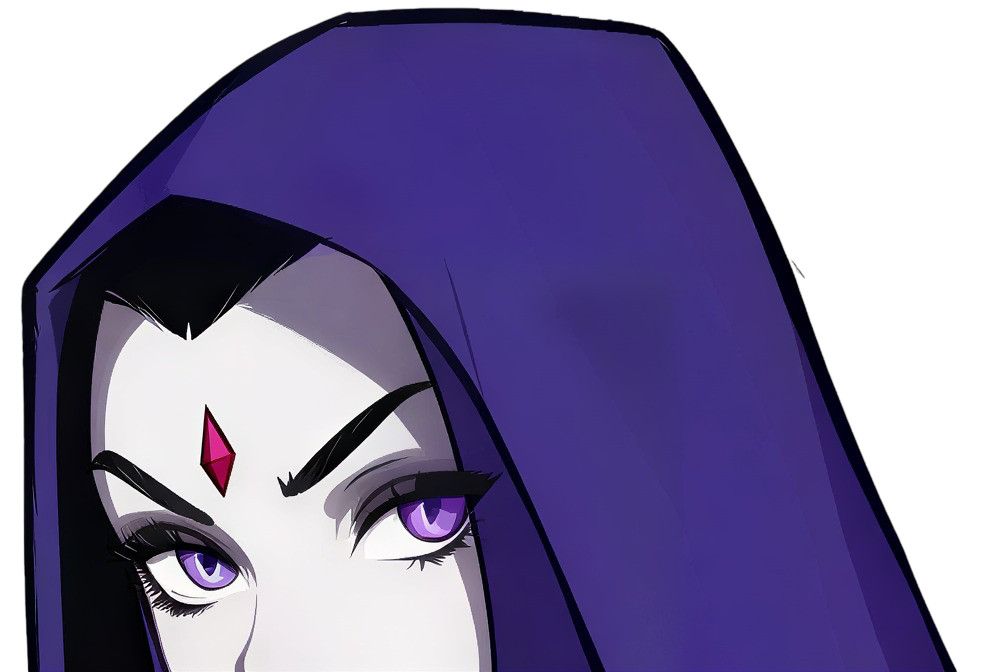 Raven Teen Titans Waifu Anime Peeker Sticker 6″ Car Decal Weatherproof
