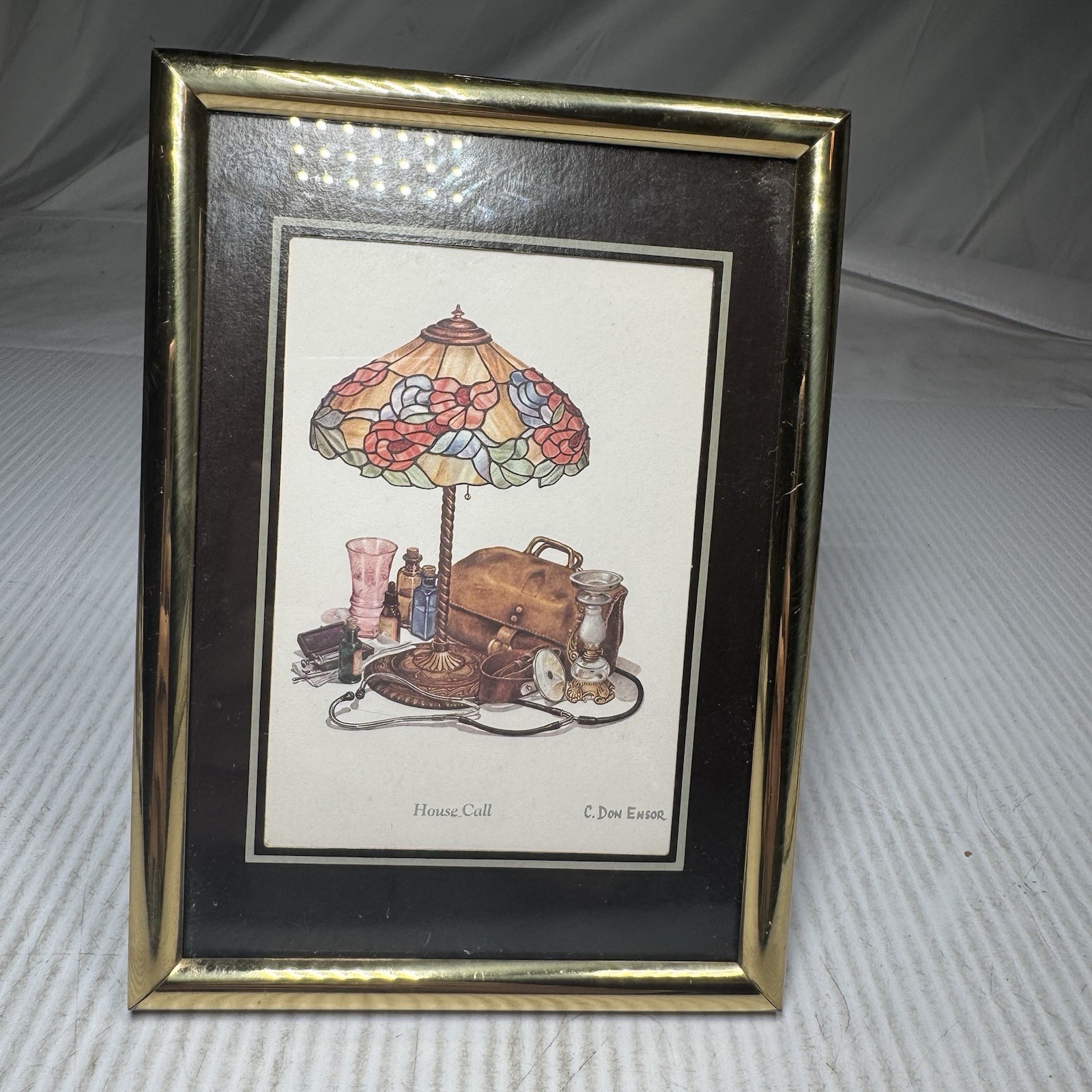 Vintage Artist C. Don Ensor “House Call ” Framed Matted Print Lego Korea