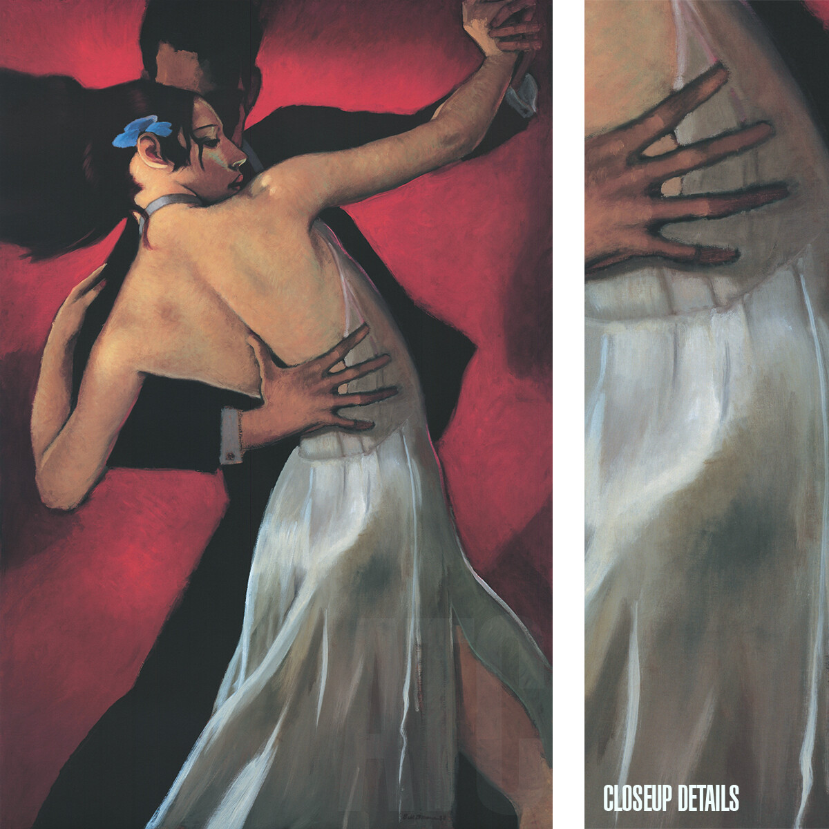 26W”x40H” CARMINE CAFE by BILL BRAUER – DANCING WITH THE STARS DWTS CANVAS