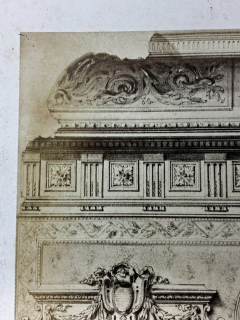 ULTRA RARE! TWO Interior Architecture Photogravure Prints. 1869. Eugene Prignot