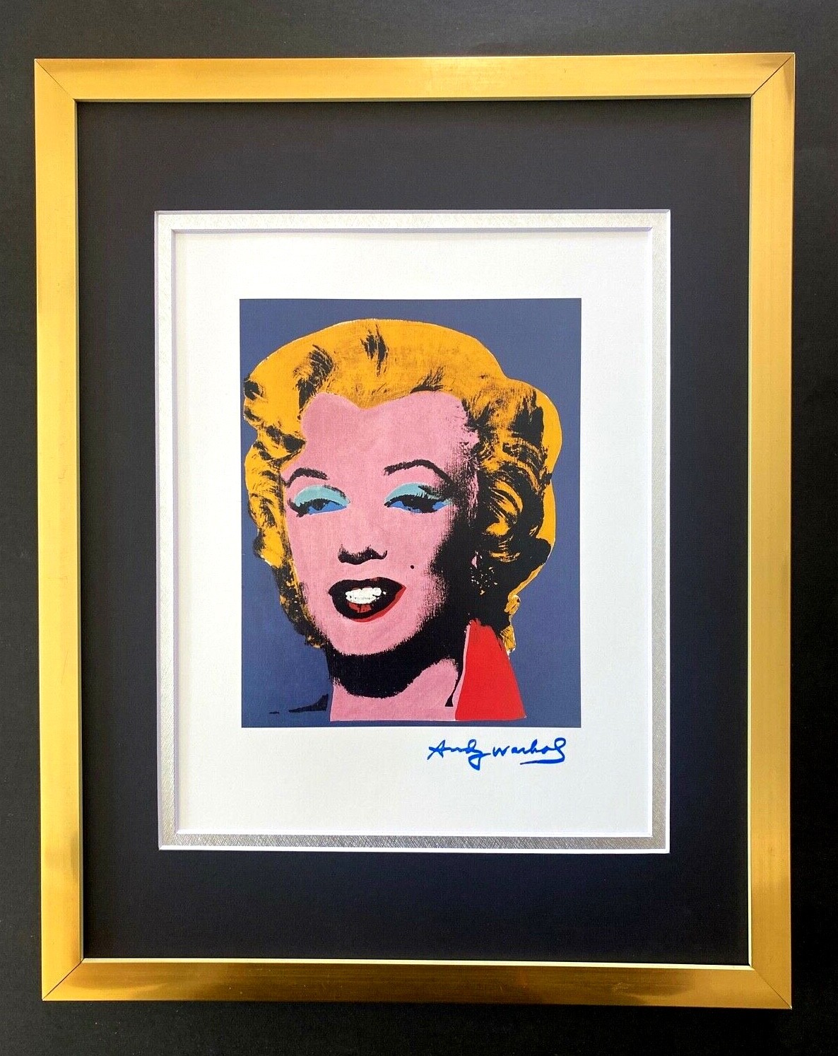 ANDY WARHOL GORGEOUS 1984 SIGNED MARILYN MONROE PRINT WITH FREE FRAMING