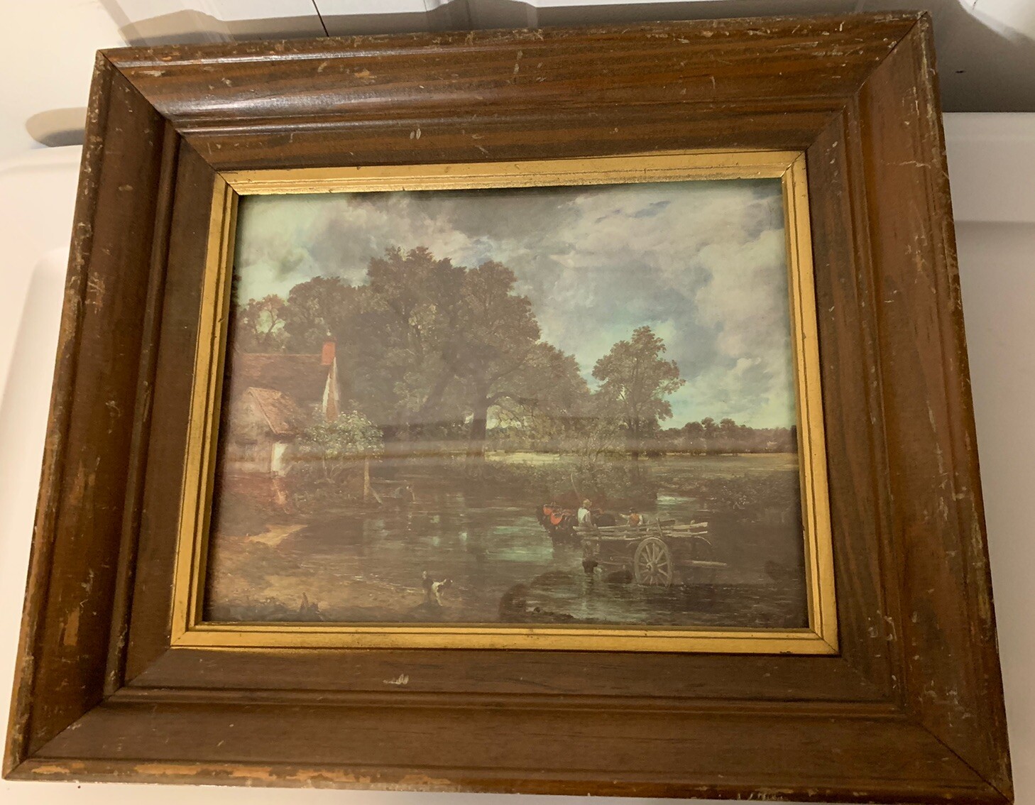John Constable THE HAY WAIN LITHOGRAPH Print Painting on board 10.25” X 12.25”