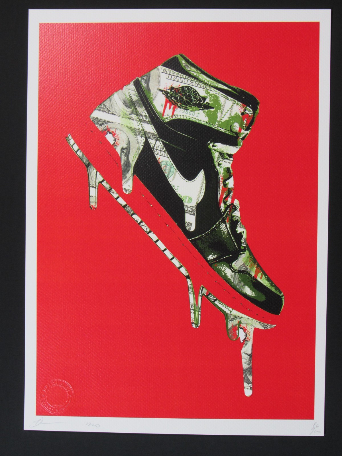 Death NYC 13×18 Pop Art Limited Edition Signed Numbered Nike Air Jordan Melt COA