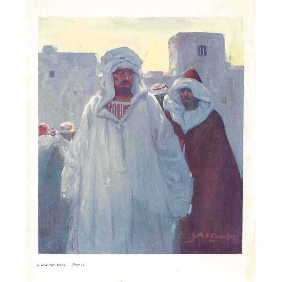 MOROCCO A Wealthy Moor – Antique Print 1910