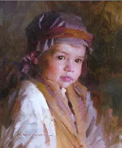 Morgan Weistling HE WAS ONE OF US – 14×11 double matted print, Young Boy Jesus