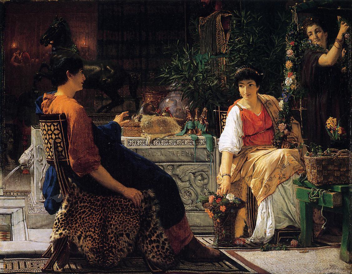 Sir Lawrence Tadema Preparations for the Festivities 1866 17″x 22″ Art Print