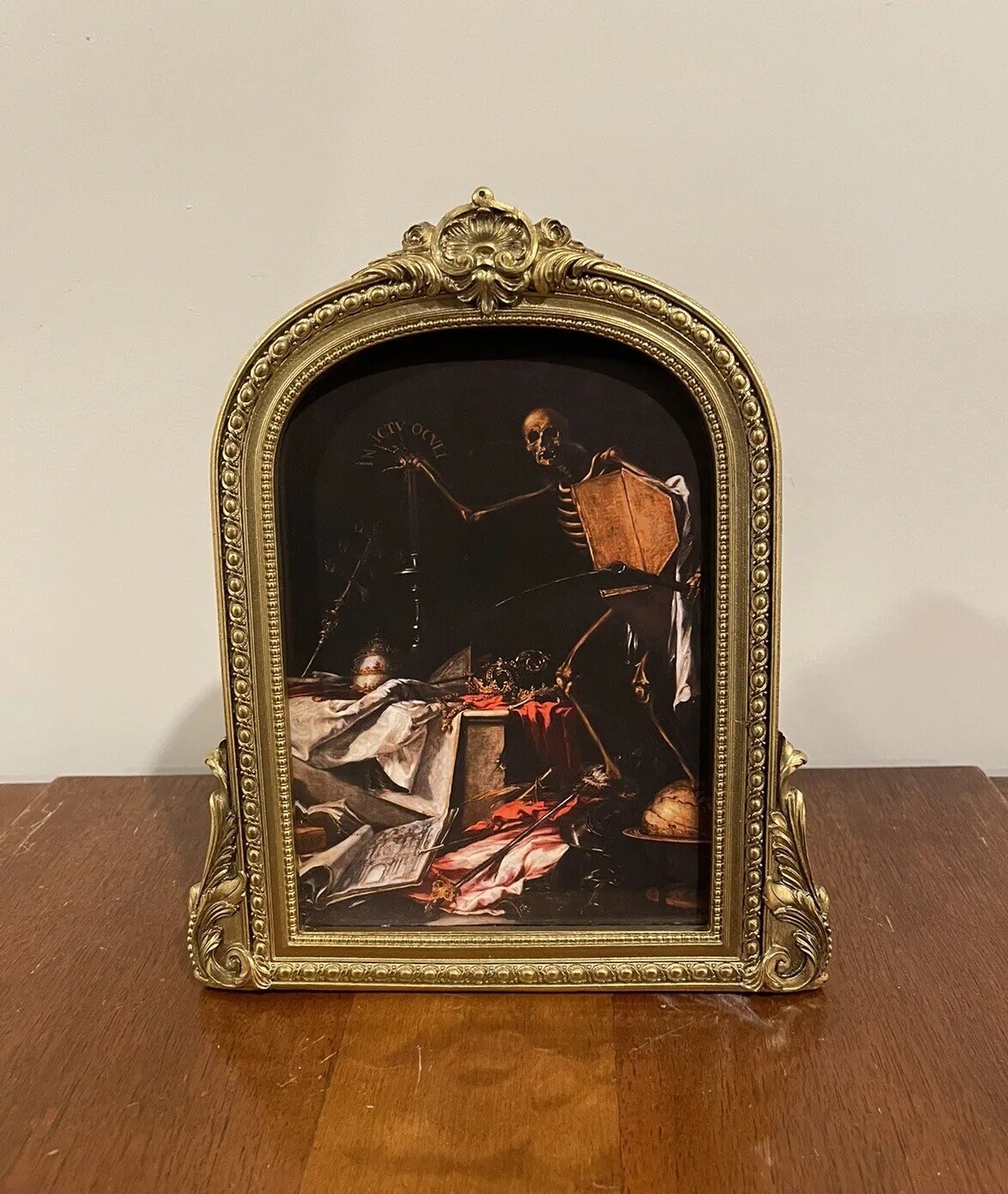 Baroque Skeleton Framed Print 7.5×9 In Ictu Oculi Juan de Valdes Leal Vanitas