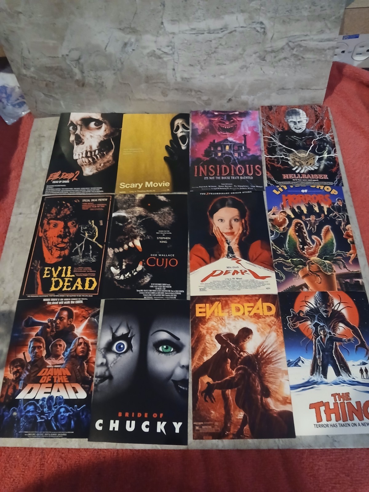 Horror Movie Posters Lot Of 12 4 X 6 Scary Movie, Bride Of Chucky, The Thing