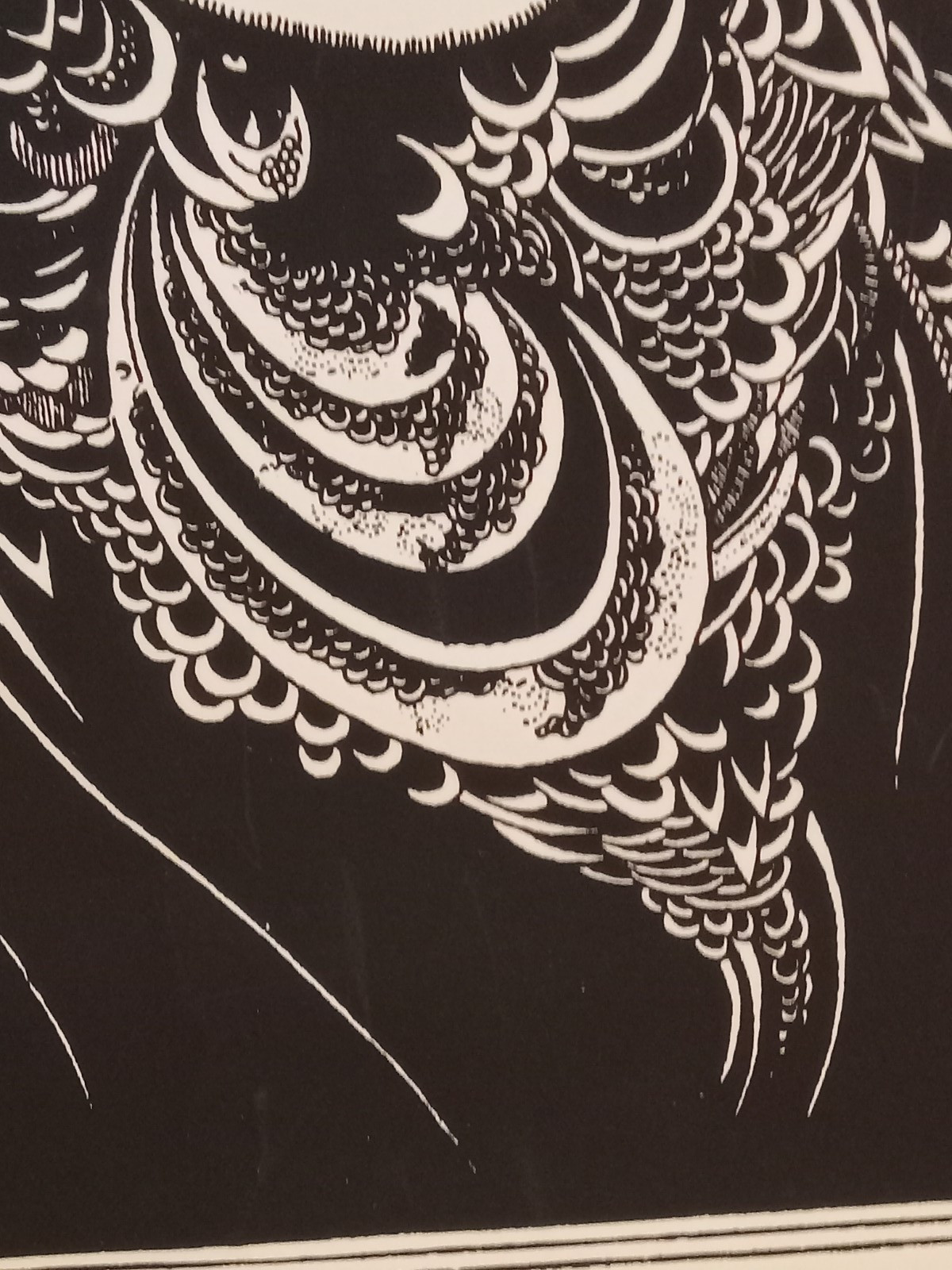 Vintage Aubrey Beardsley Salome’s: “Peacock Skirt” Lithograph Print 20″ X 26″